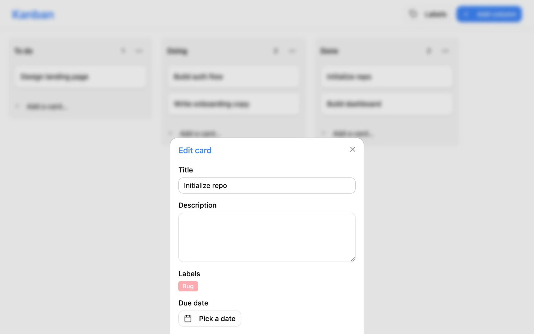 Kanban screenshot 2