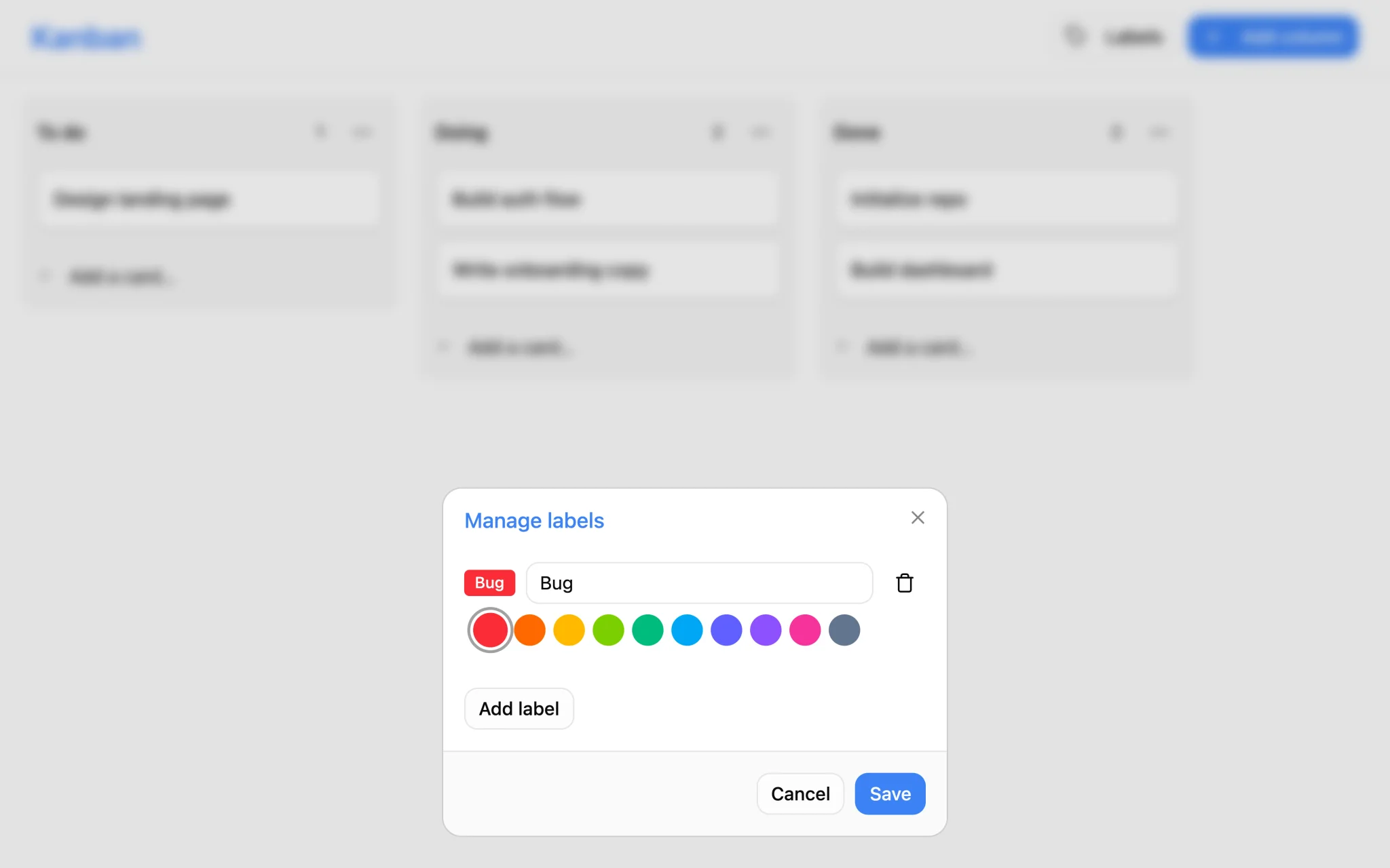 Kanban screenshot 3