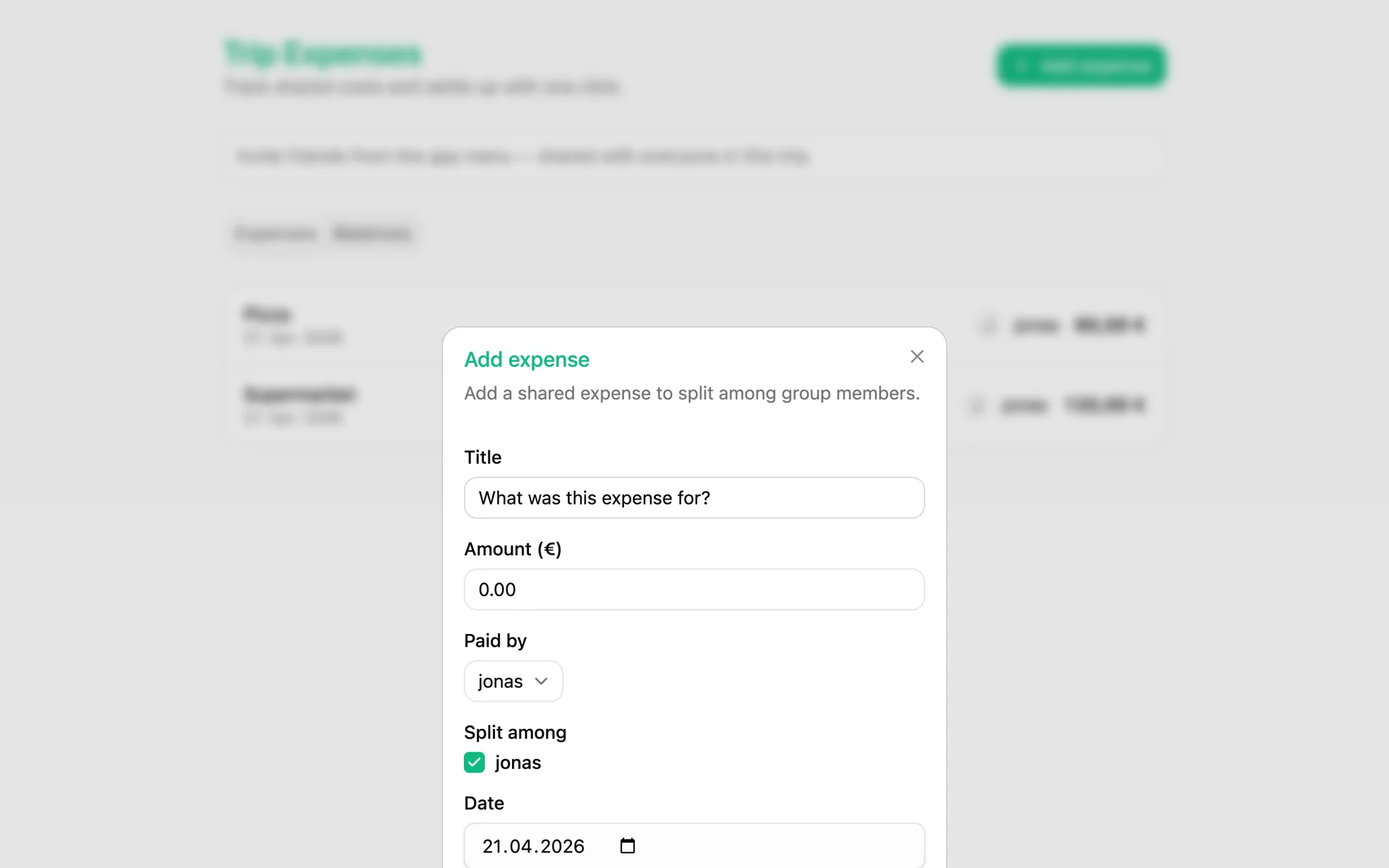 Trip Expenses screenshot 2
