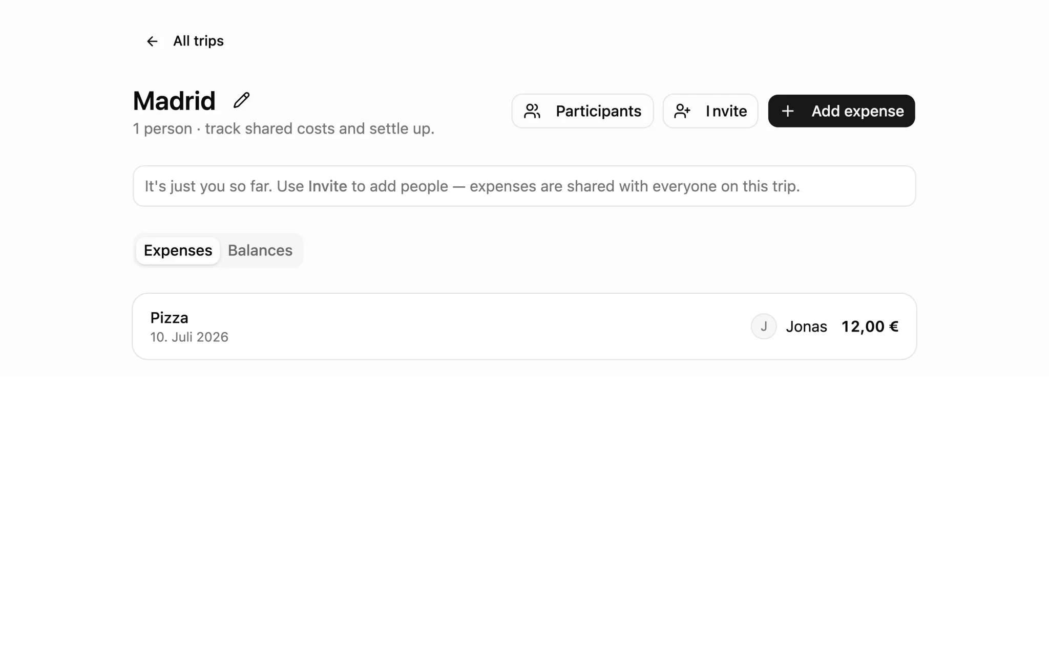 Trip Expenses screenshot 2