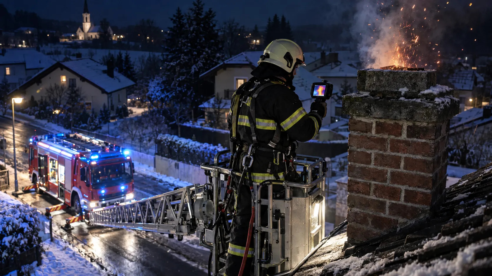 Wohnhausbrand im Nachbarort: Nachbarschaftshilfe