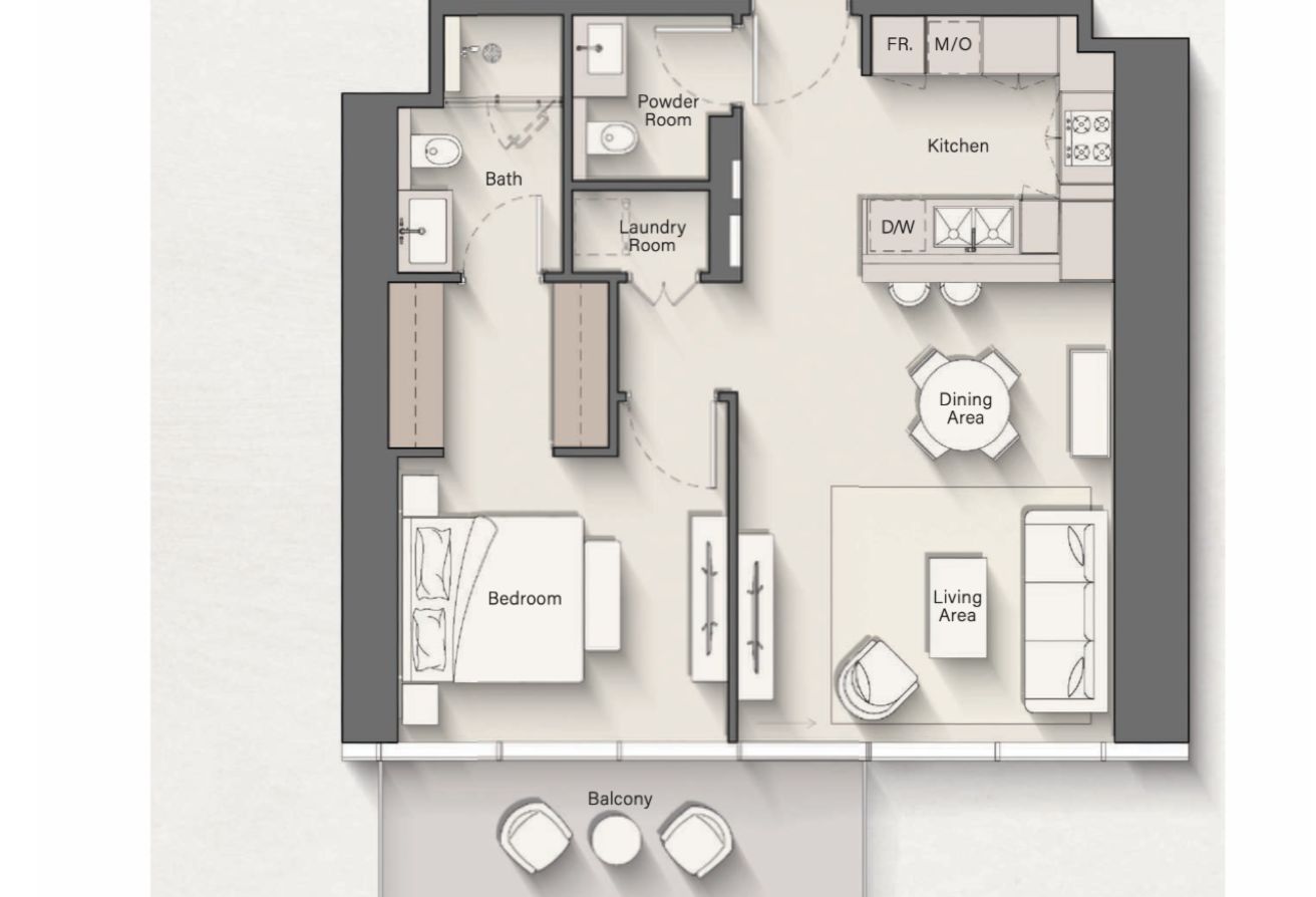 HIGH FLOOR | LAGOONS VIEW | PRIVATE BALCONY - 8