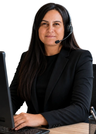 Klantenservice medewerker van Class Heat met headset