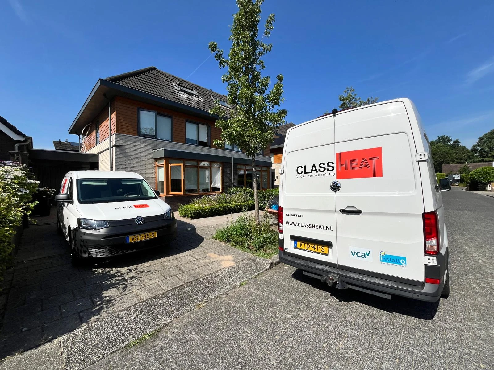 Complete vloerverwarming in twee-onder-een-kapwoning Veenendaal