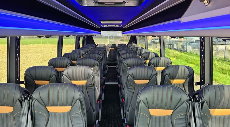 Comfortabele zitplaatsen in de Iveco Bus