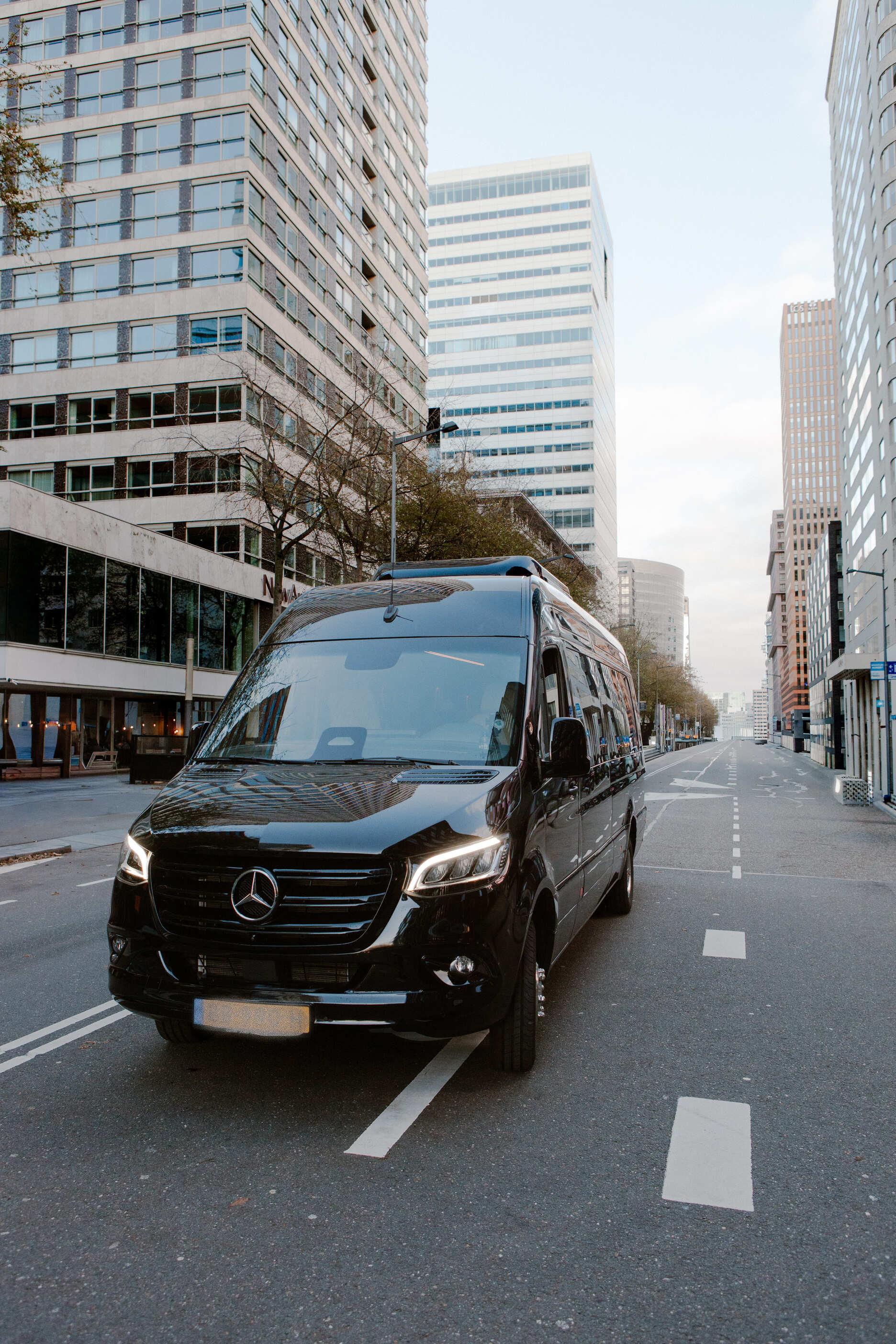 Comfortabele zitplaatsen in de Sprinter bus