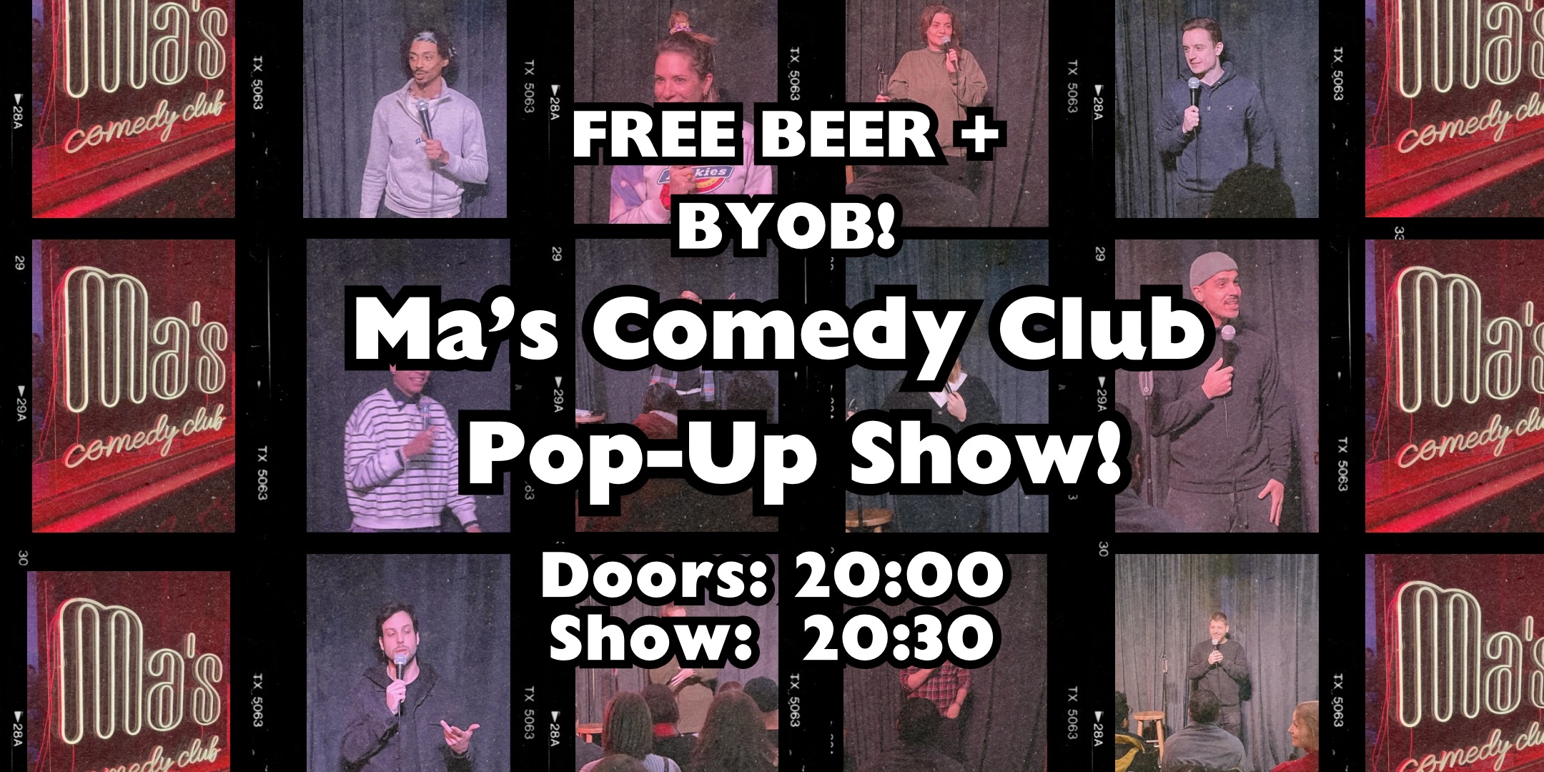 FREE BEER — FRIDAY — Ma’s COMEDY CLUB POP-UP — COMEDY IN ENGLISH