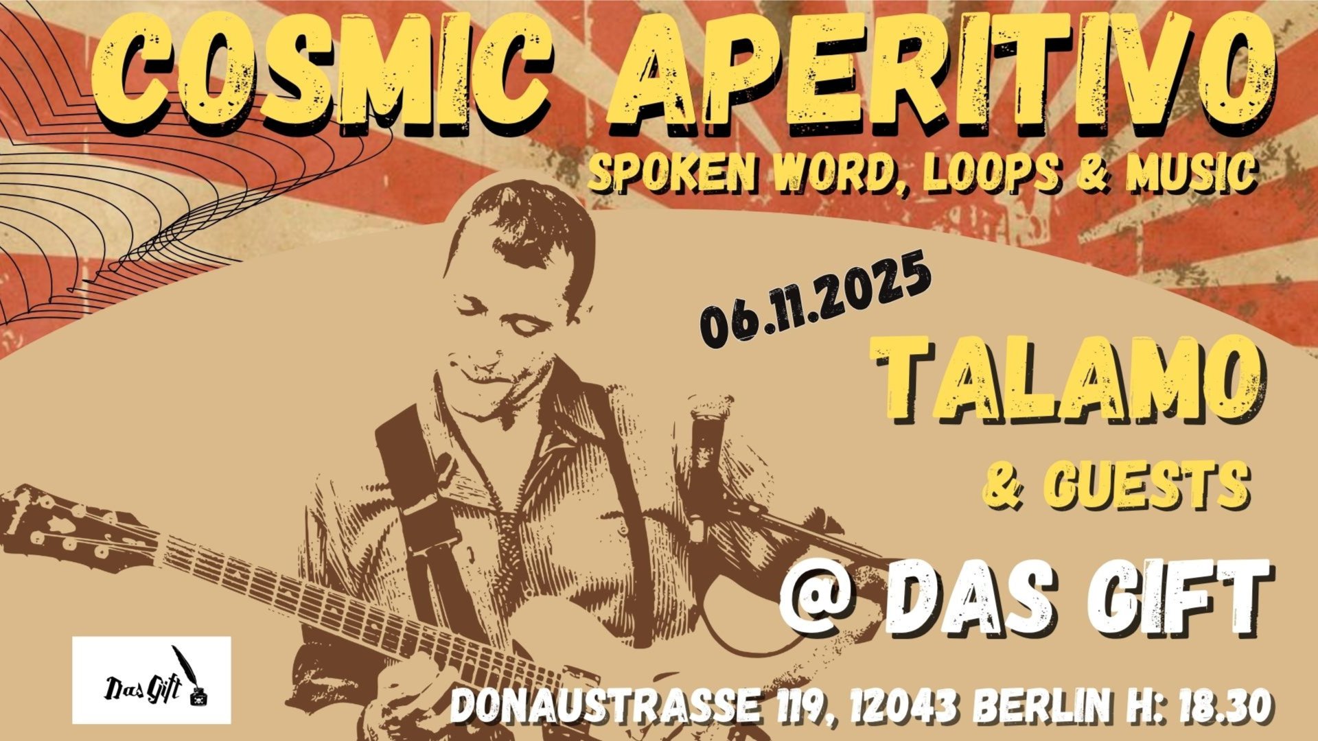 COSMIC APERITIVO: Spoken Word, Loops & Music
