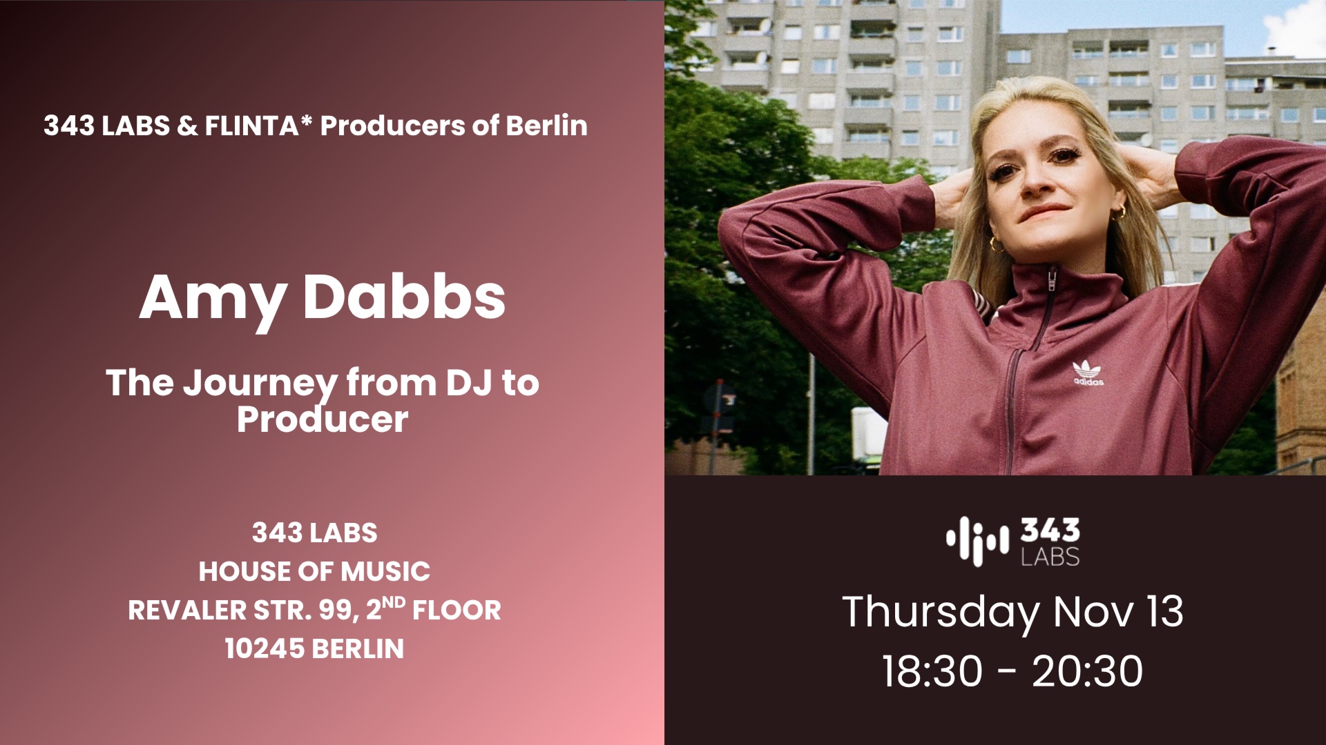 ๐ถ FLINTA Masterclass with Amy Dabbs: From DJ to Producer ๐ถ