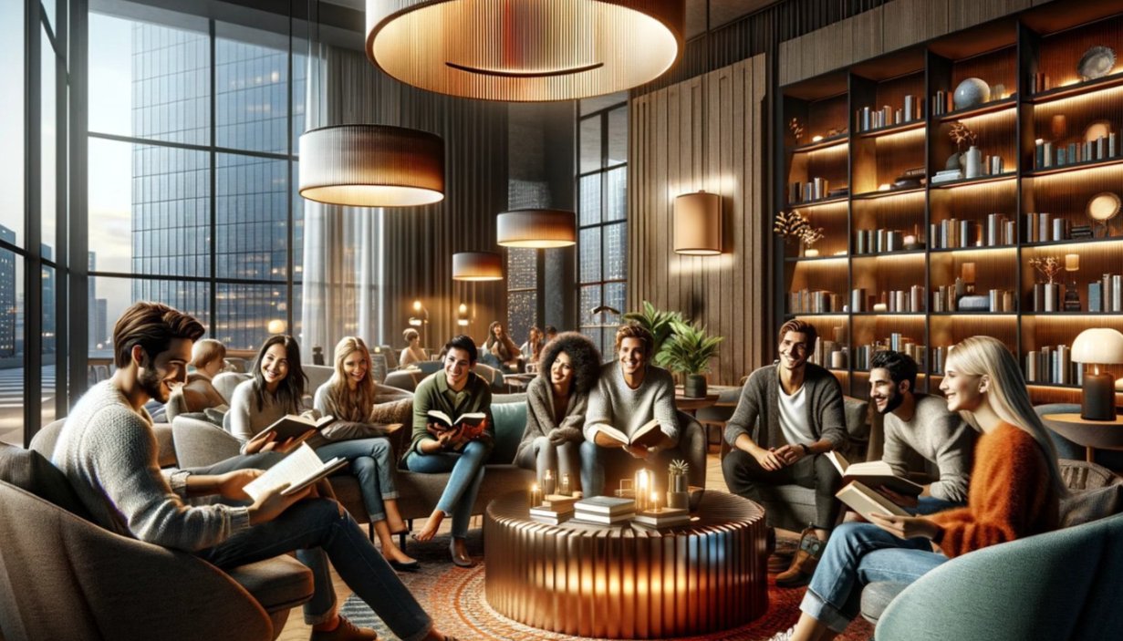 Bookclub in Tiergarten