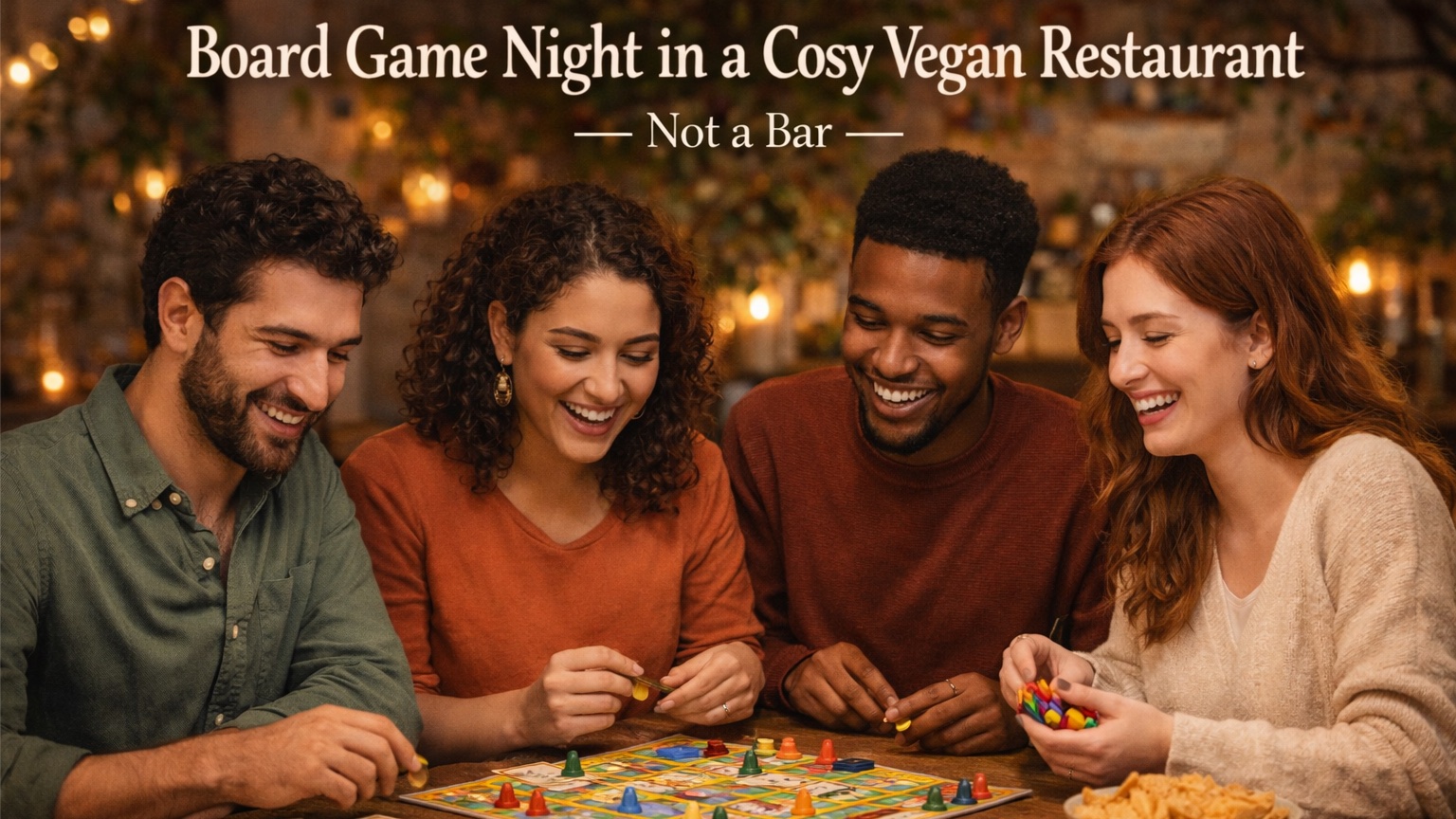 Board Game Night in a Cosy Vegan Restaurant — Not a Bar