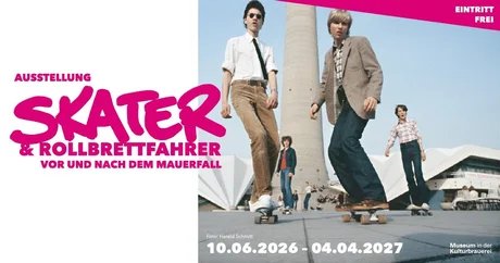 Skateboarders before and after the fall of the Berlin Wall