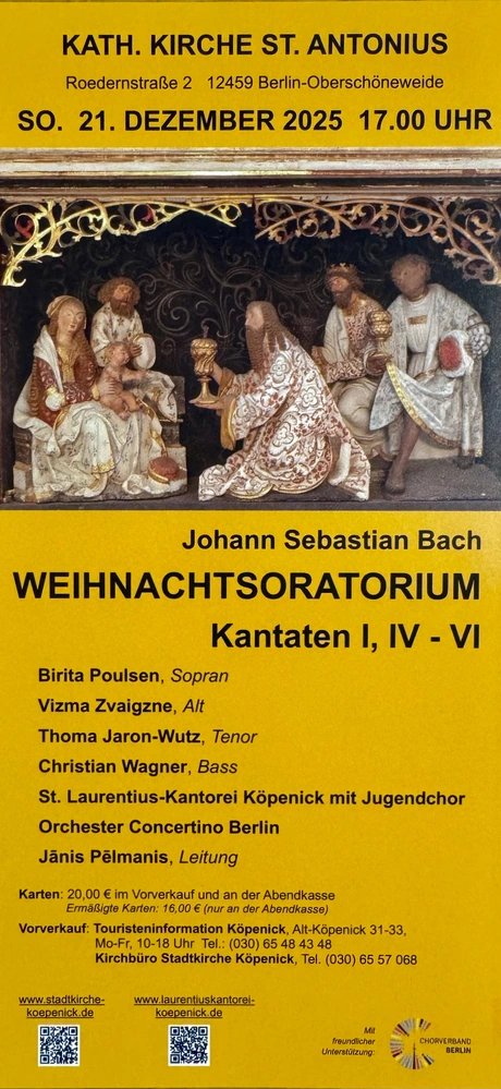 Bach's Christmas Oratorio, Cantatas I, IV - VI