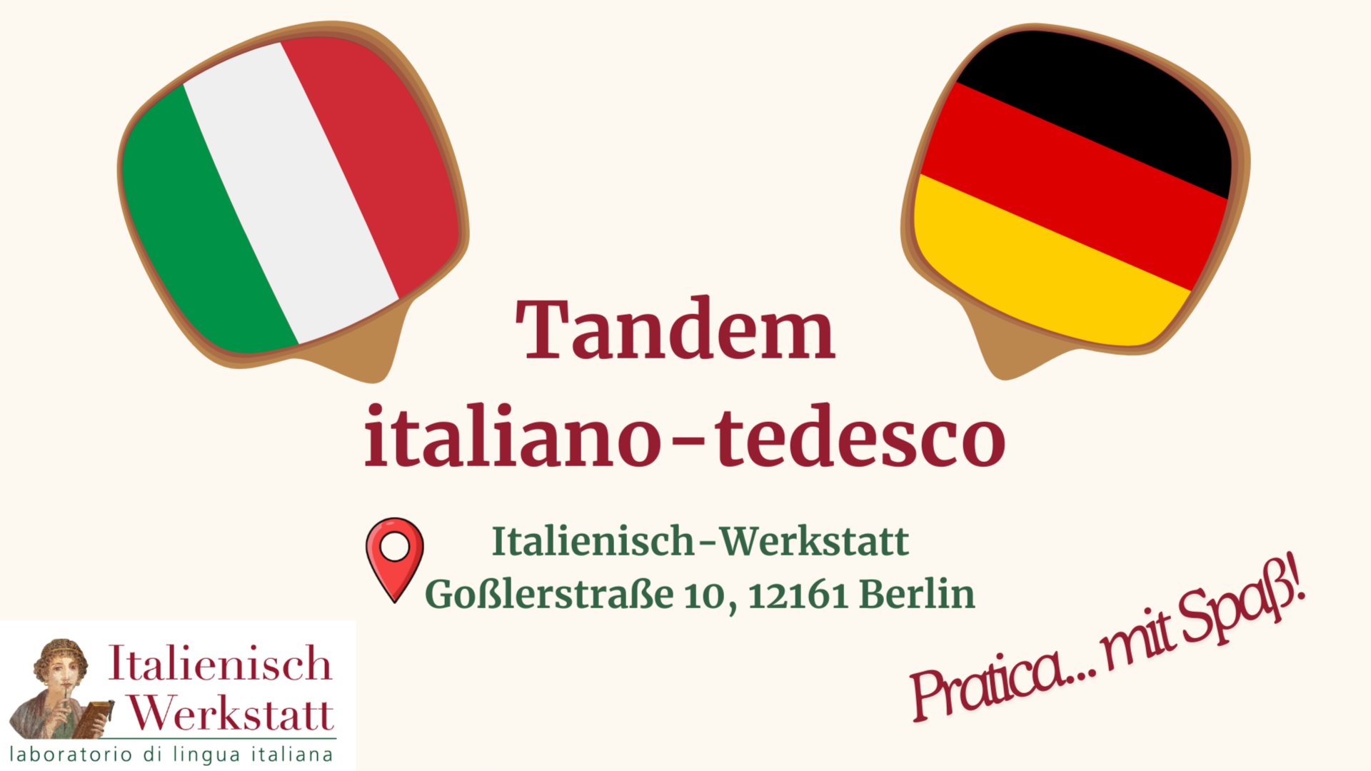 Tandem italiano-tedesco a Italienisch-Werkstatt