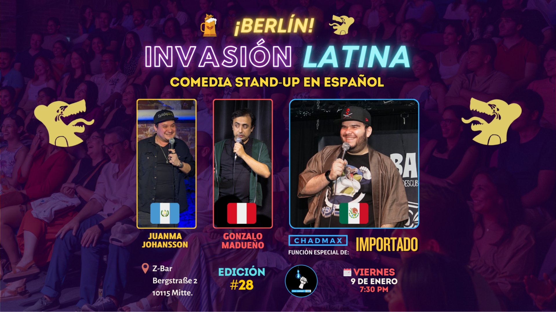 Invasión Latina | Berlín #28 - Comedia stand-up en español - 1ro. del año!
