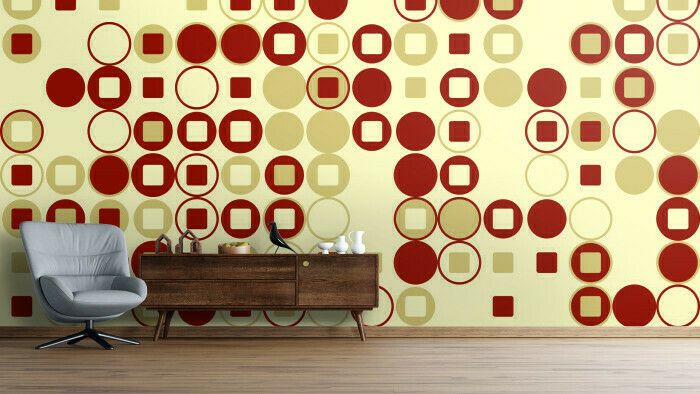 Modern Geometric Red Circles