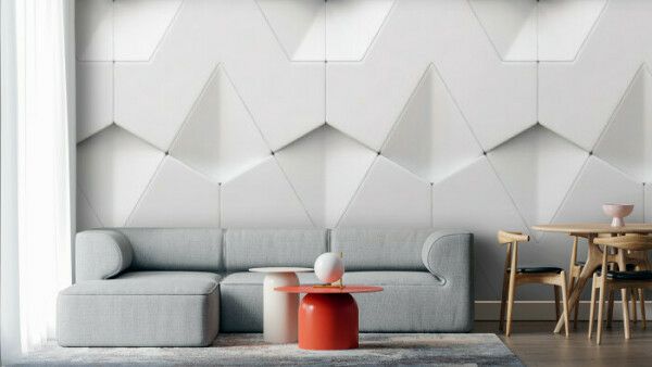 Geometric White 3D Illusion