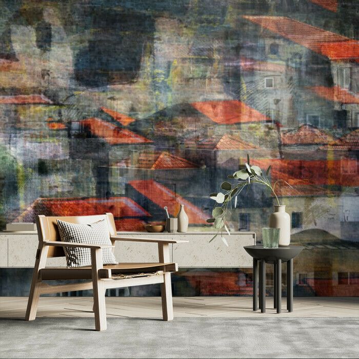 Abstract Village Mural