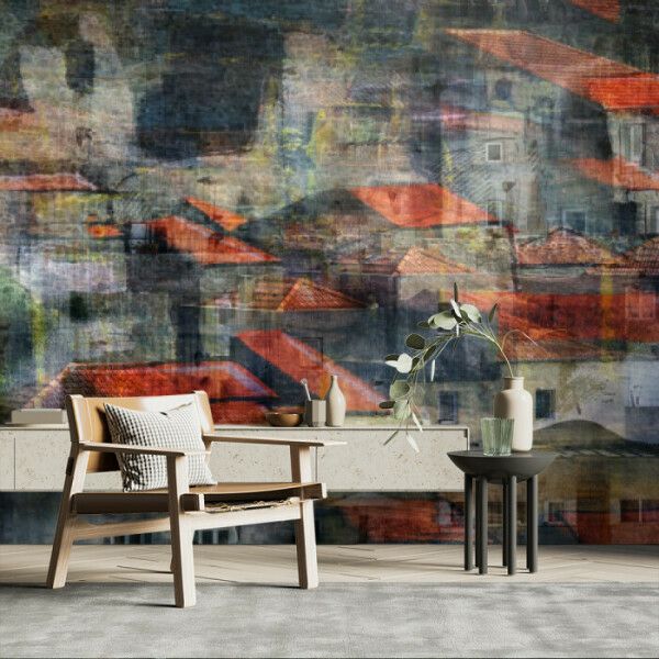 Abstract Village Mural