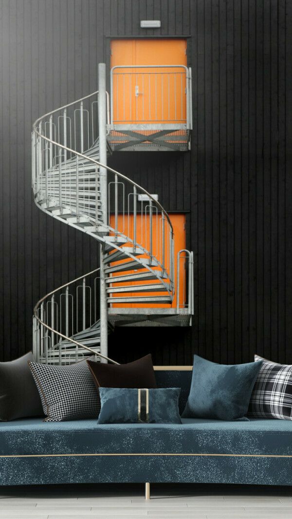 Urban Contrast Spiral Staircase