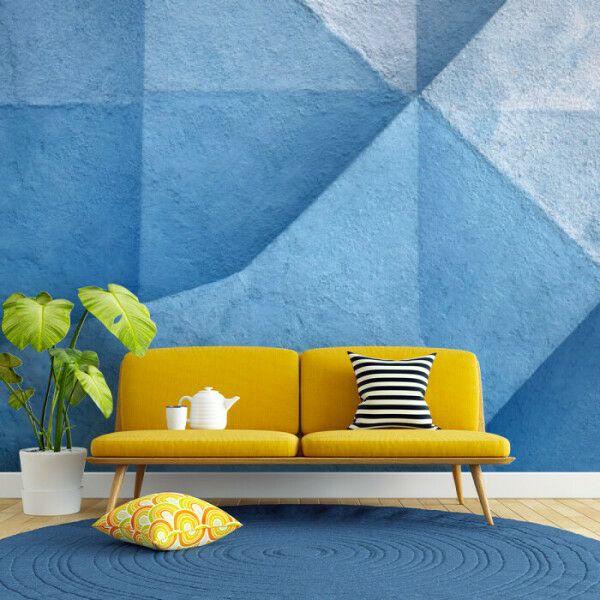 Blue Geometric Symphony