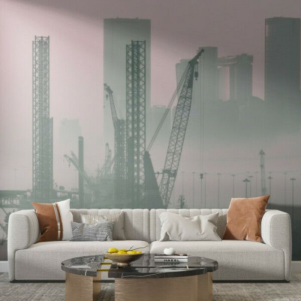 Misty Cityscape Harbor