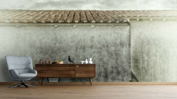 Vintage Textured Wall with Lantern
