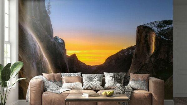 Sunset Cliffs and Waterfall