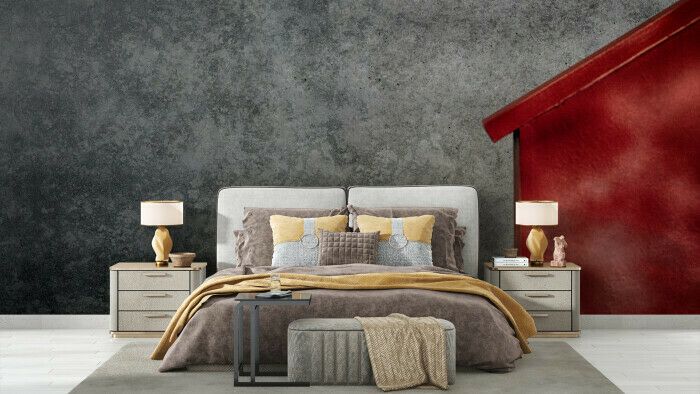 Industrial Grunge with Red Accent