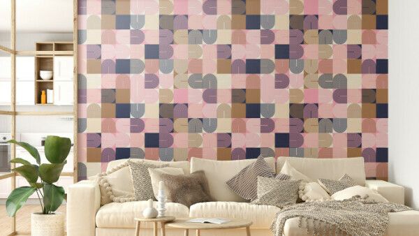 Soft Hues Geometric Elegance