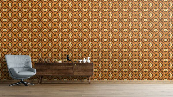 Autumn Blaze Geometric Wallpaper