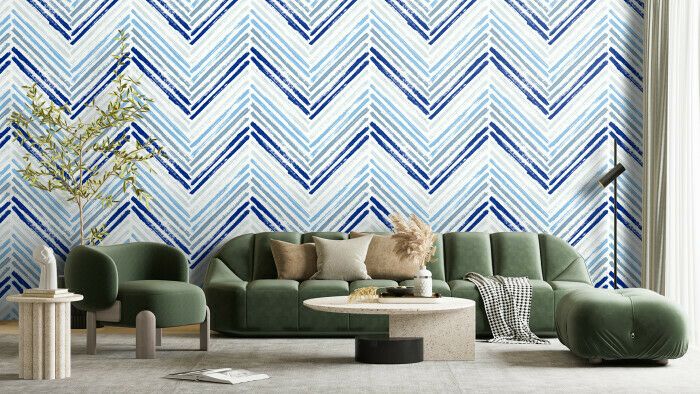 Crisp Chevron Blues