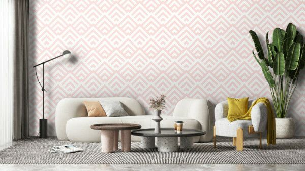 Soft Pink Geometric Harmony