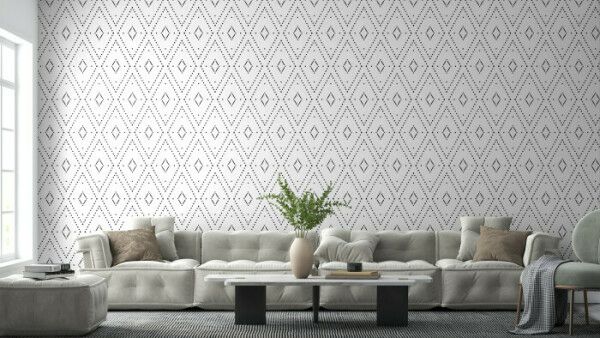 Elegant Diamond Geometric Mural