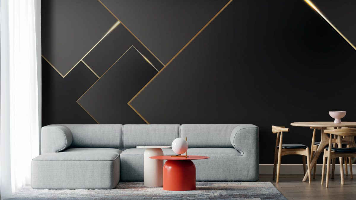 Golden Lines on Black