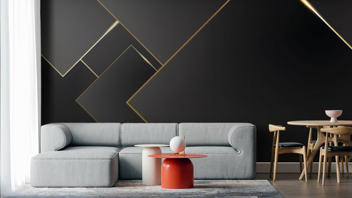 Golden Lines on Black