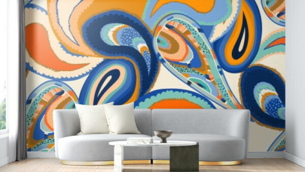 Vibrant Paisley Swirls