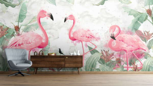 Tropical Flamingo Paradise