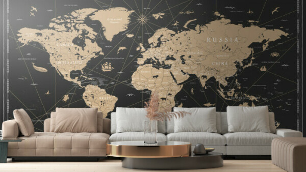 Vintage World Explorer Map