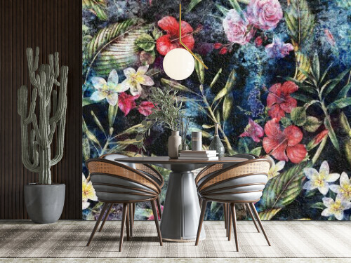 Tropical Midnight Garden