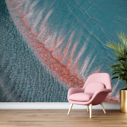 Crimson and Slate Textured Waves