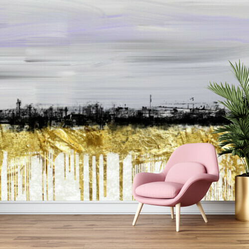Golden Horizon Abstract