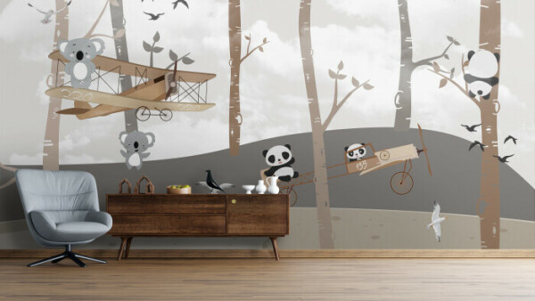 Playful Pandas and Koalas in Flight