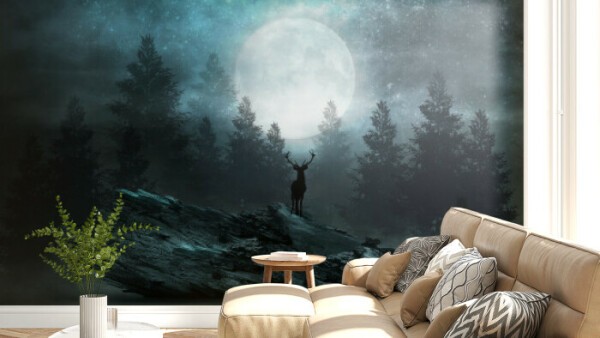 Mystic Moonlight Forest