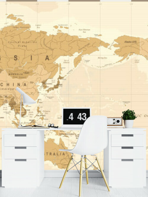 Vintage World Map Wallpaper