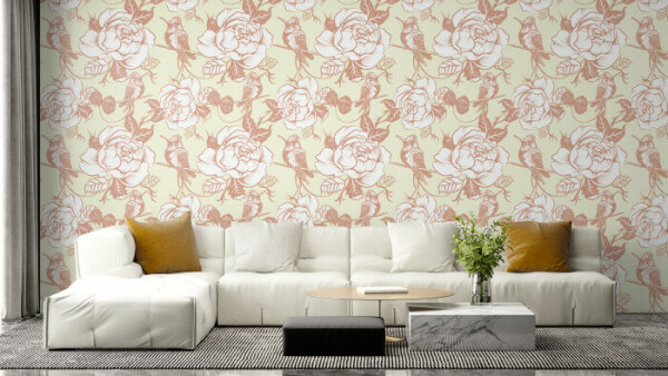 Vintage Floral and Bird Symphony