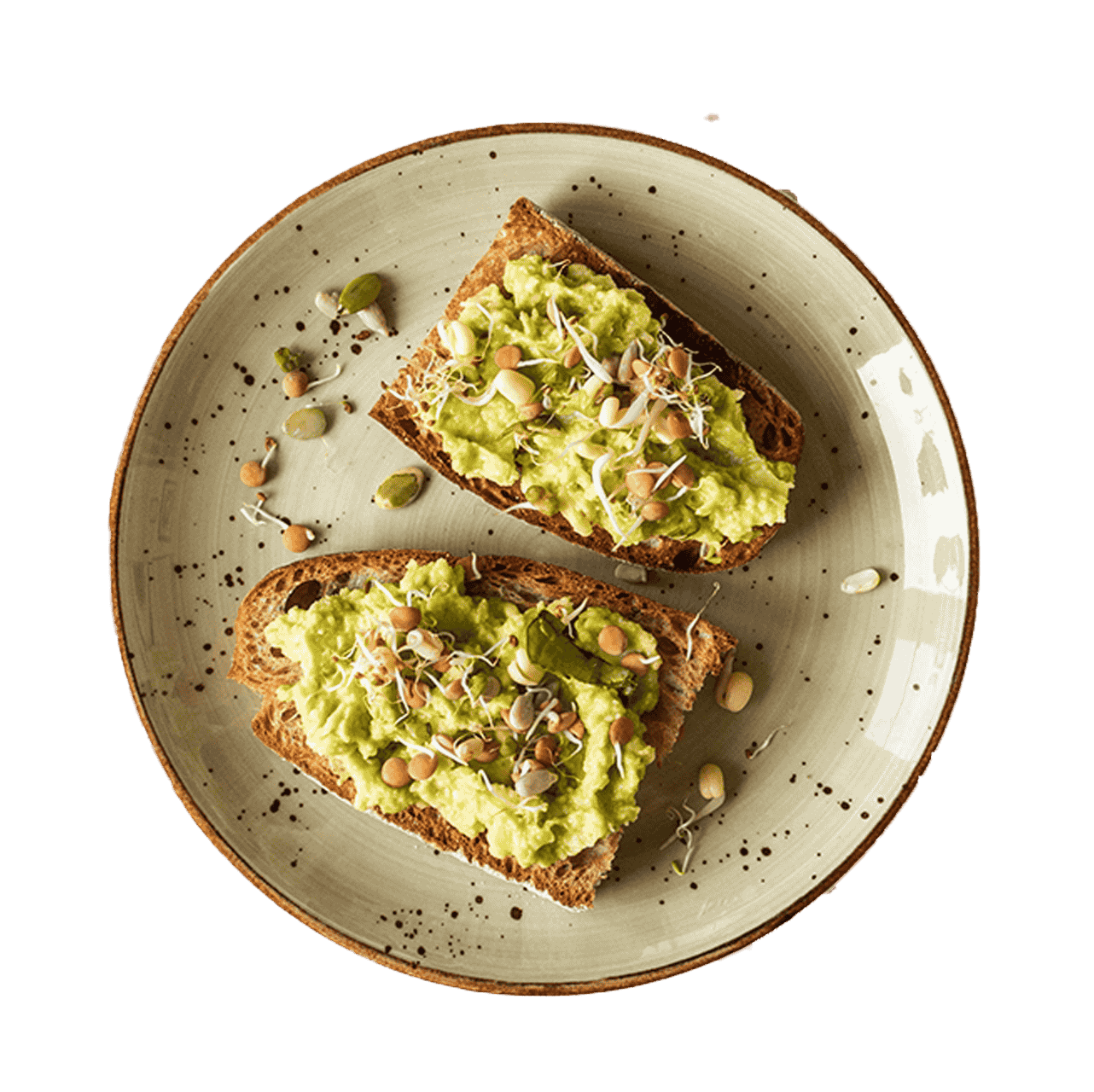 Mashed Peas on Breakfast Toast