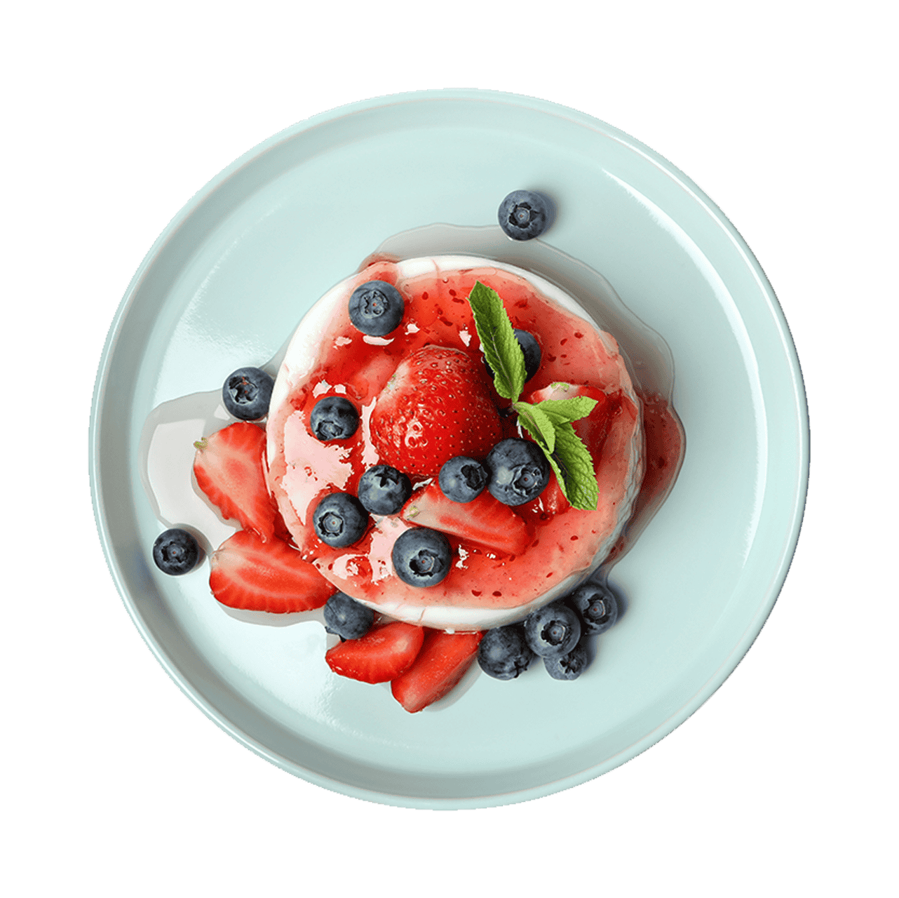 Strawberry & Blueberry Iced Mousse Dessert