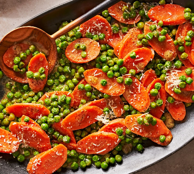 HONEY-BUTTER PEAS AND CARROTS