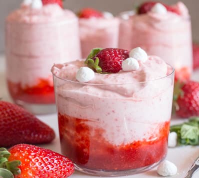 Strawberry & Blueberry Iced Mousse Dessert